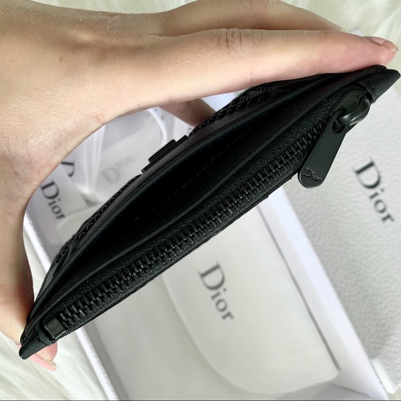 DIOR Ultra Matte Black Studded Diorama Card Holder - Picture 9 of 16
